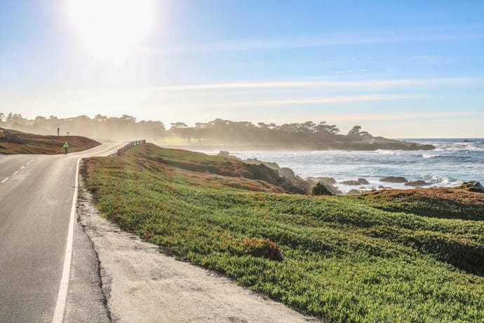 The famous scenic 17-mile drive along the Monterey Peninsula