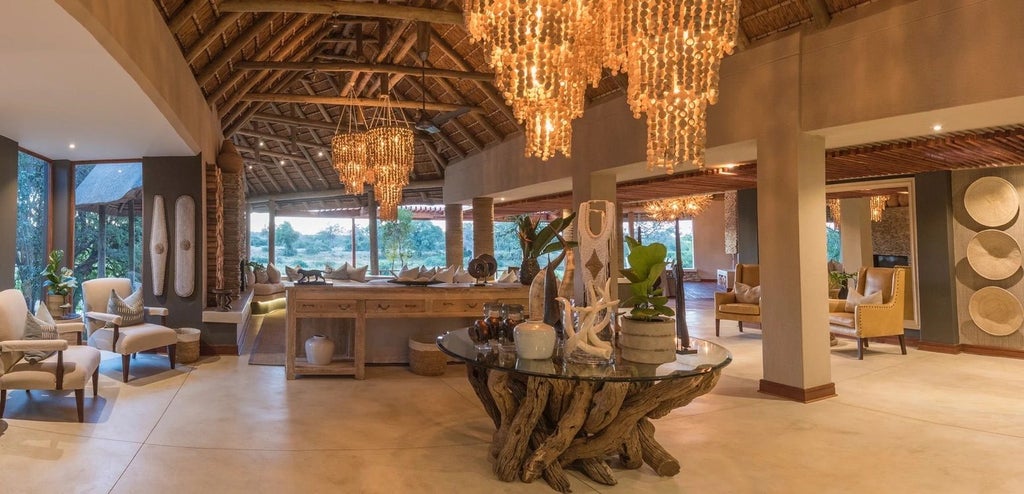 Elegant safari suite at Dulini River Lodge with private plunge pool overlooking lush African bush and Sand River waterfront