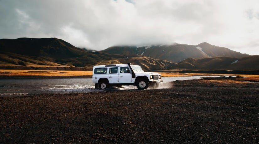 Get in a 4WD road to traverse the rugged landscape
