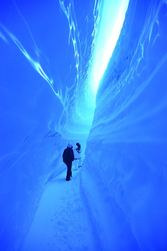 Otherworldly ice tunnels