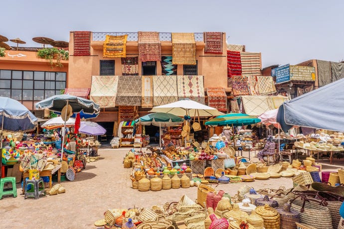 The market is the hub of the city where you can find endless stalls bursting with color