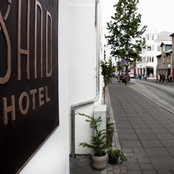 The Sandhotel is located off one of Reykjavik's main shopping streets.