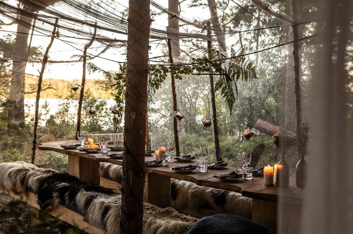 Dine from nature, in nature, with ingredients farmed and foraged on site