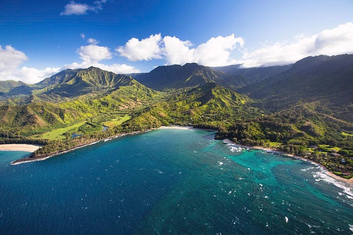 Flying over Hawaii
