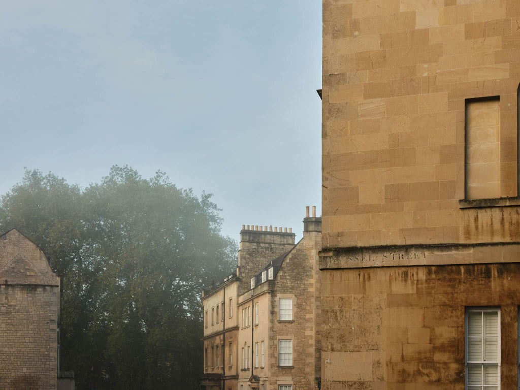 Elegant Georgian townhouse hotel in Bath, UK, featuring refined interiors with plush furnishings, contemporary art, and a sophisticated boutique atmosphere