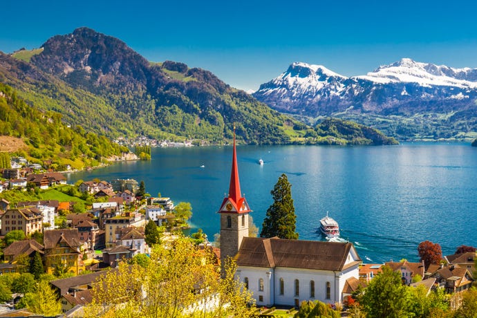 Typical views from the alpine town of Lucerne
