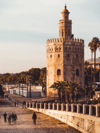 12th century Torre del Oro, the Golden Tower of Seville.
