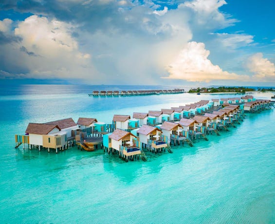 The overwater villas at Hard Rock
