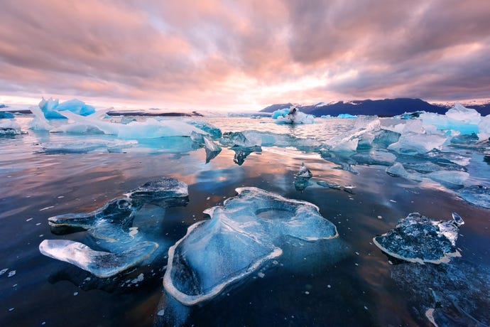 The eerie, yet serene glacial lagoon