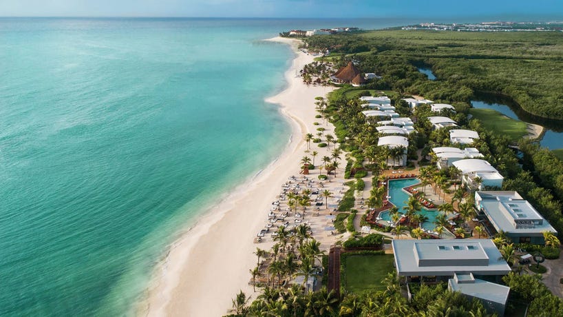 A bird's eye view of the hotel