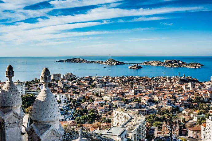 One of the many hilltop views of Marseille