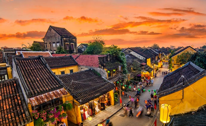 Hoi An is the perfect town for an evening stroll
