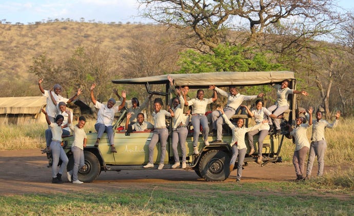 The welcome team at Dunia