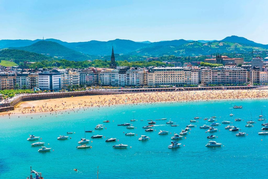 Dramatic clifftop hotel overlooking the Bay of Biscay in San Sebastian, with elegant architecture and panoramic coastal views