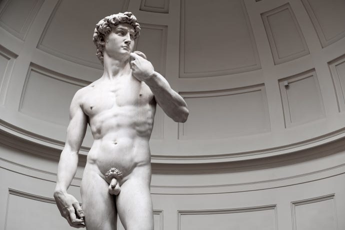 It's difficult to fully comprehend the presence of Michelangelo's "David" until you stand before it
