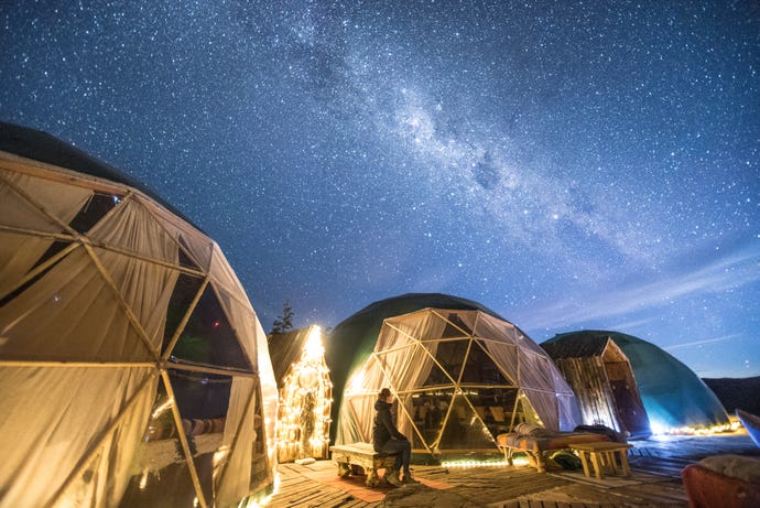 Sleeping underneath the Milky Way