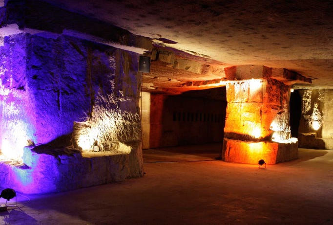 Wines ages in underground quarries
