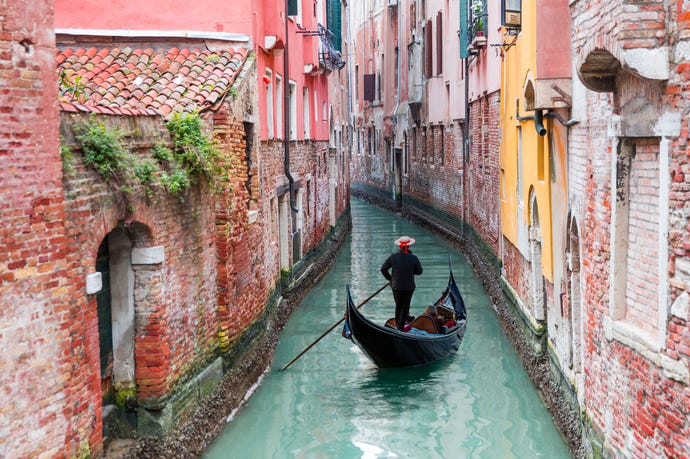 Nothing more romantic than a gondola ride in Venice
