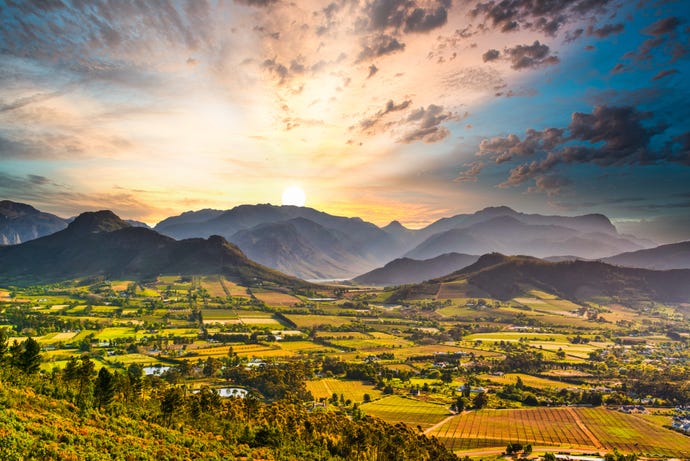 The postcard-worthy scenery of the Cape Town Winelands
