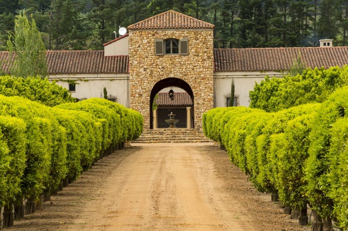 Entrance to the Waterford Winery in Stellenbosch, South Africa