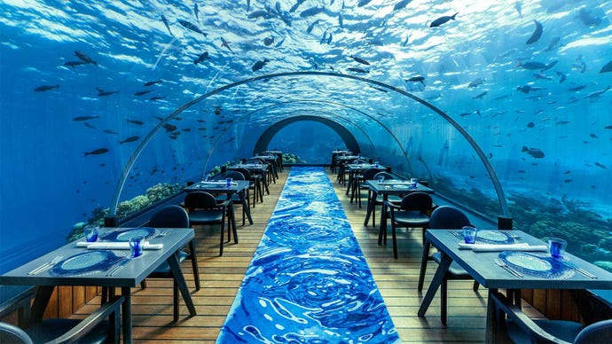 Hurawahli is home to one of the most iconic restaurants in the Maldives.
