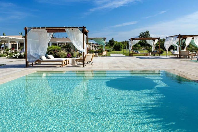 The serene grounds of Baglioni Resort in Sardinia
