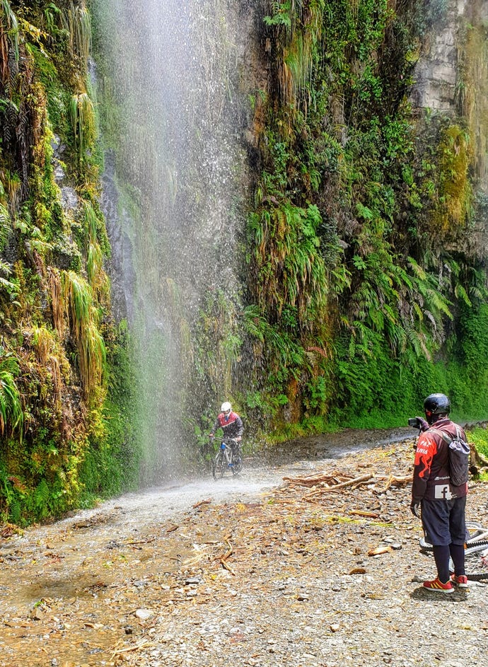 A free shower along the Yungas Road