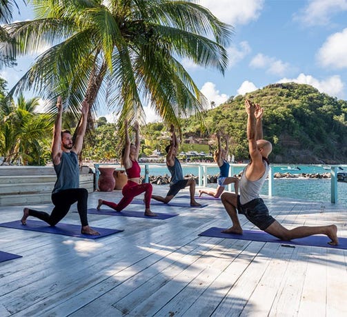 Finish up with some yoga by the water