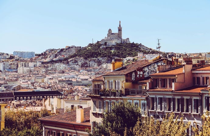 Basilique Notre-Dame de la Garde, perched high above the city