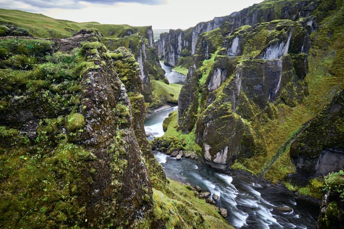 Find yourself in a scene out of The Lord of the Rings at Fjaðrárgljúfur