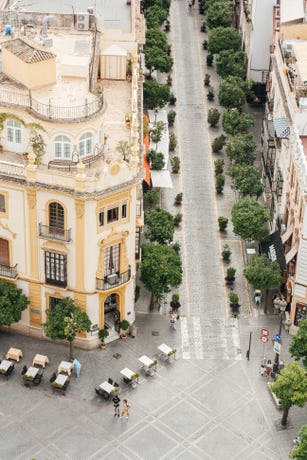 Seville from above.
