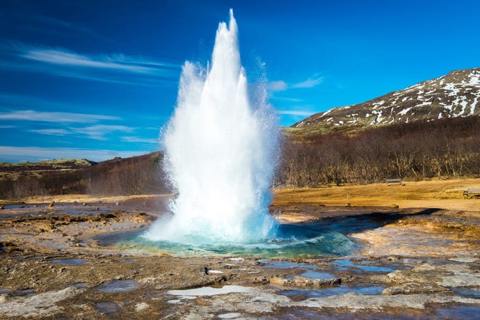 The oft-erupting Strokkur geyser