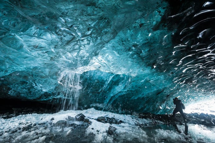 The hauntingly beautiful colors of Vatnajökull glacier