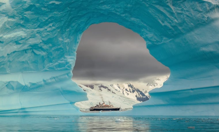 Keep an eye out for spectacular icebergs as you approach Antarctica
