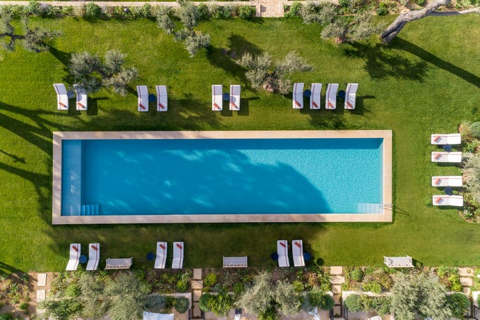 Take a dip in the on-site pool