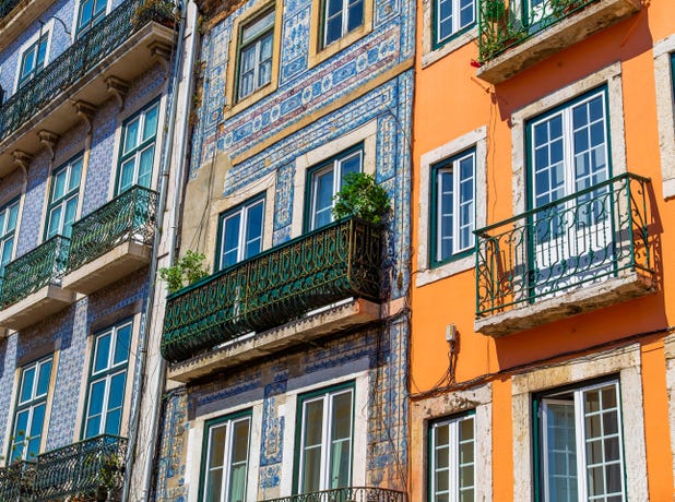 Colorful buildings in Chiado
