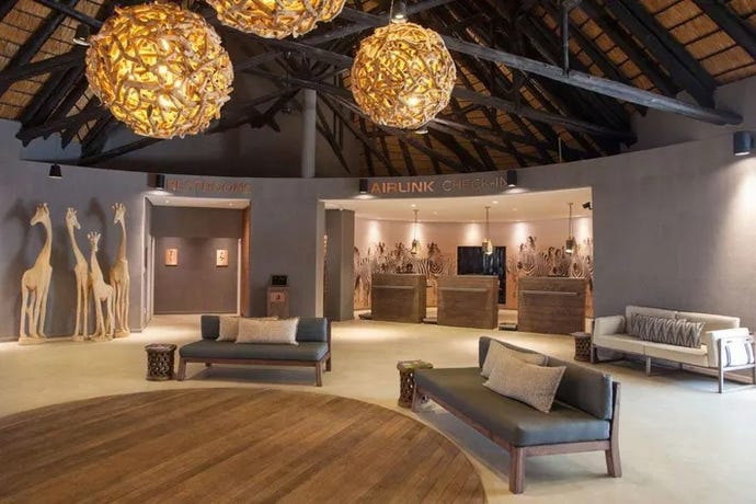 The arrivals hall of Skukuza Airport
