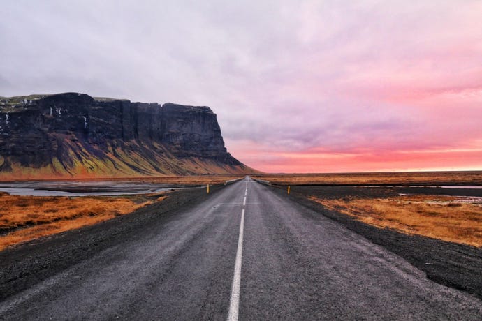 The road around the Golden Circle
