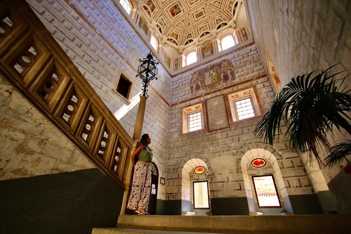 The interior of Hospital de Santiago is just as stunning as the exterior