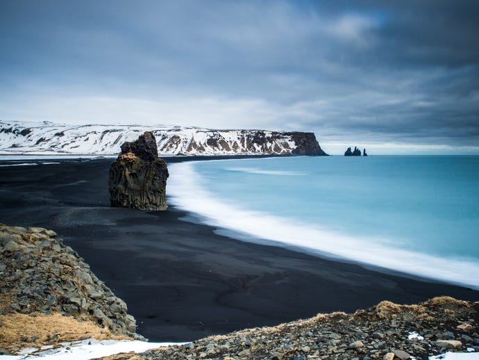 Black Beach at Vik seen from Dyrhólaey
