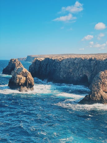 You can kayak right into sea caves when the sea is calm