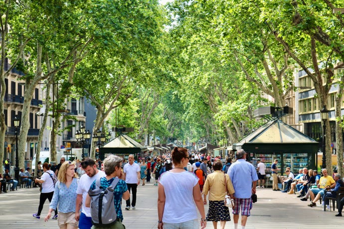 Loose track of time strolling through Las Ramblas
