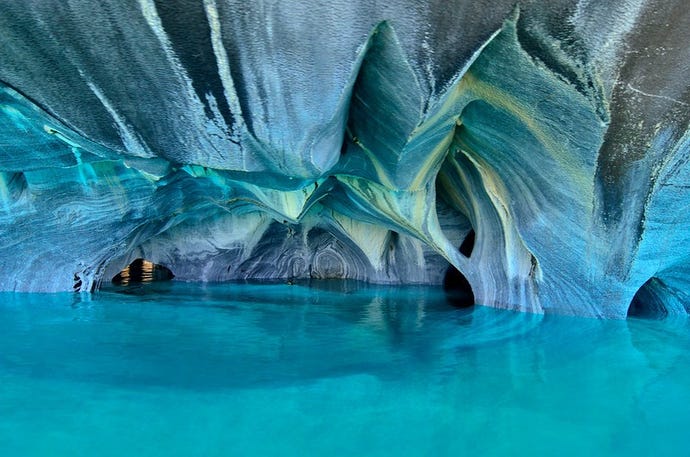 Floating through the marble cathedral