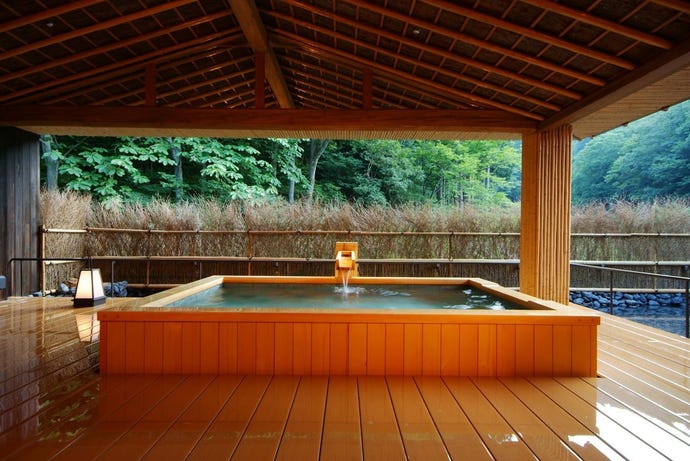 The baths come complete with gorgeous views