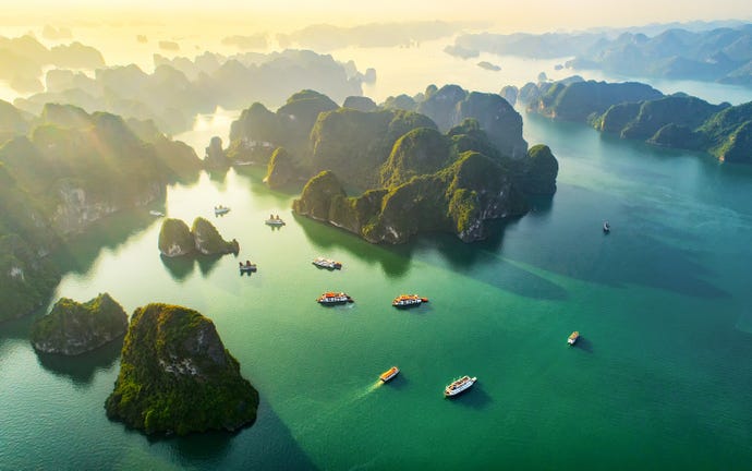 Halong Bay from above
