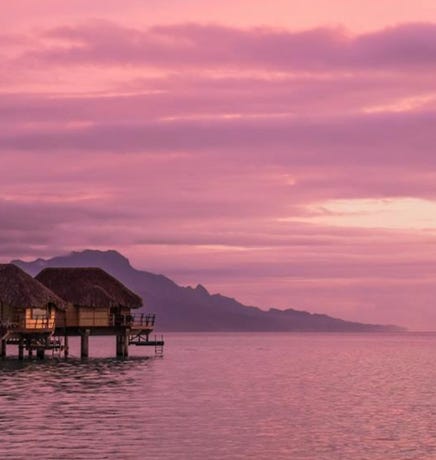 Bora Bora at sunset
