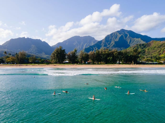 Beach days on Hanalei Bay
