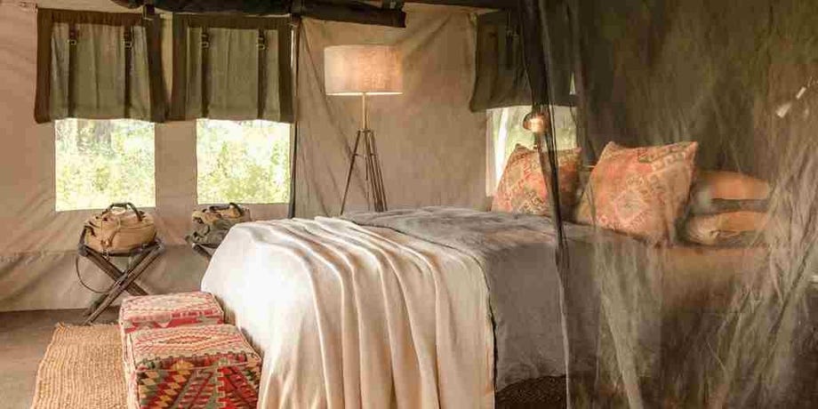 Sleep in the luxurious tented accommodations at Songa