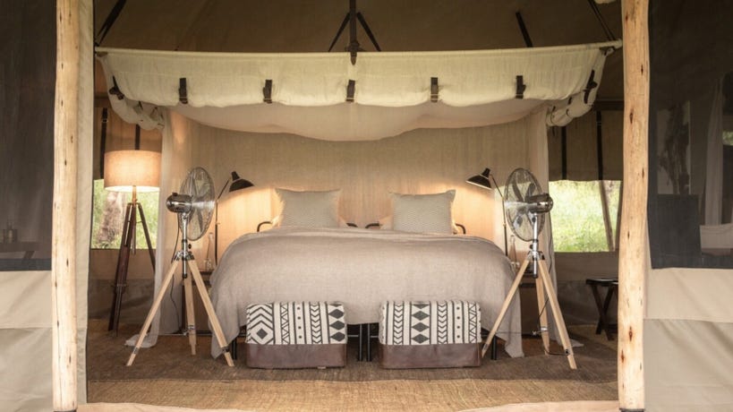 Tented accommodations at Mila
