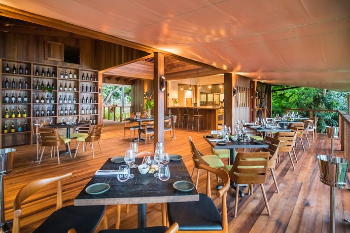 Secret Bay’s open-air Zing Zing restaurant offers a romantic scenset.
